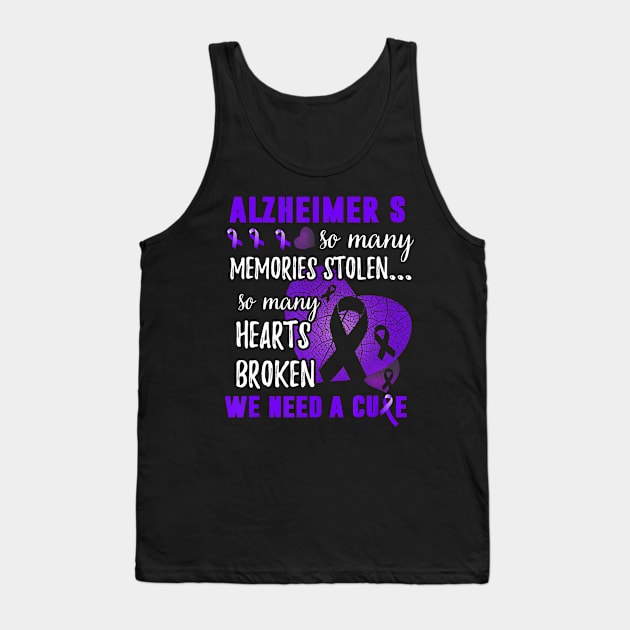 SO MANY MEMORIES STOLEN LEAVES ALZHEIMER AWARENESS Gift Tank Top by thuylinh8